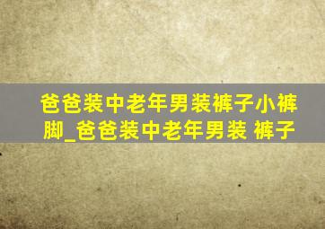 爸爸装中老年男装裤子小裤脚_爸爸装中老年男装 裤子